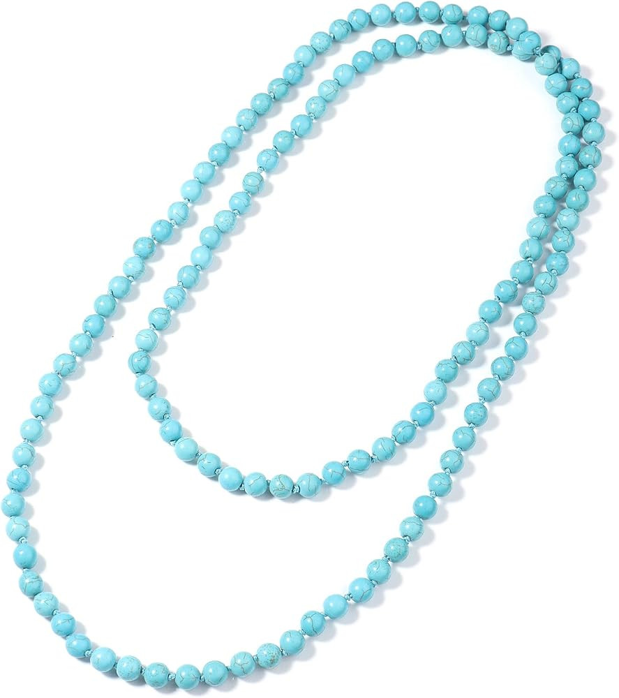 108 Mala Beaded Long Necklace Hand Knotted for Women | Amazon (US)