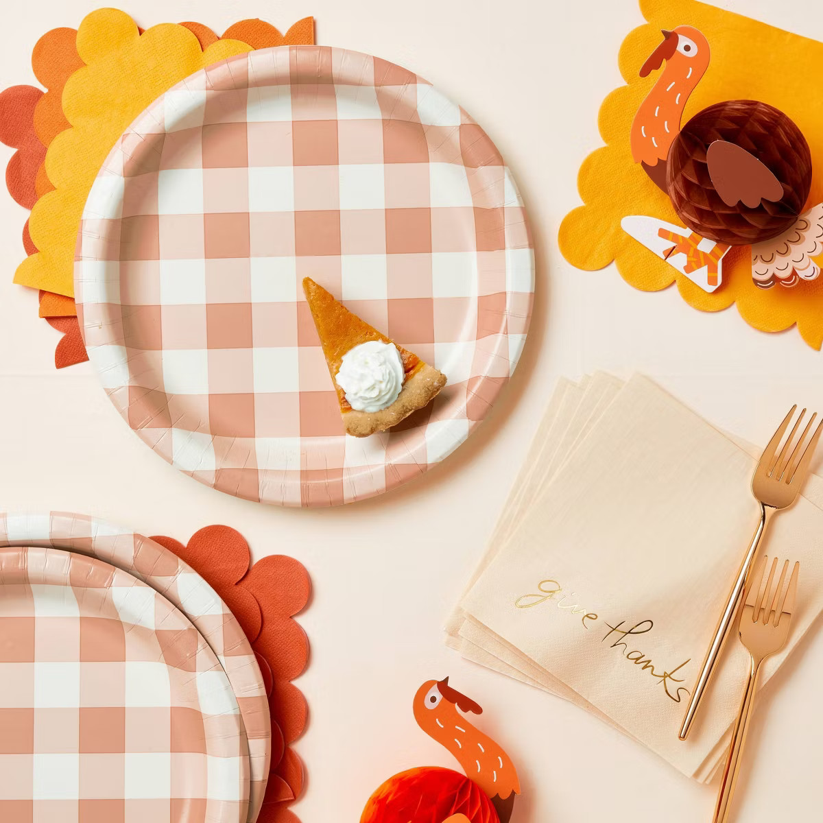 Thanksgiving 10ct Gingham Dinner Plates - Spritz™ | Target
