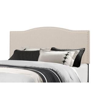 Kiley Beige Linen King Headboard Upholstered with Frame | The Home Depot