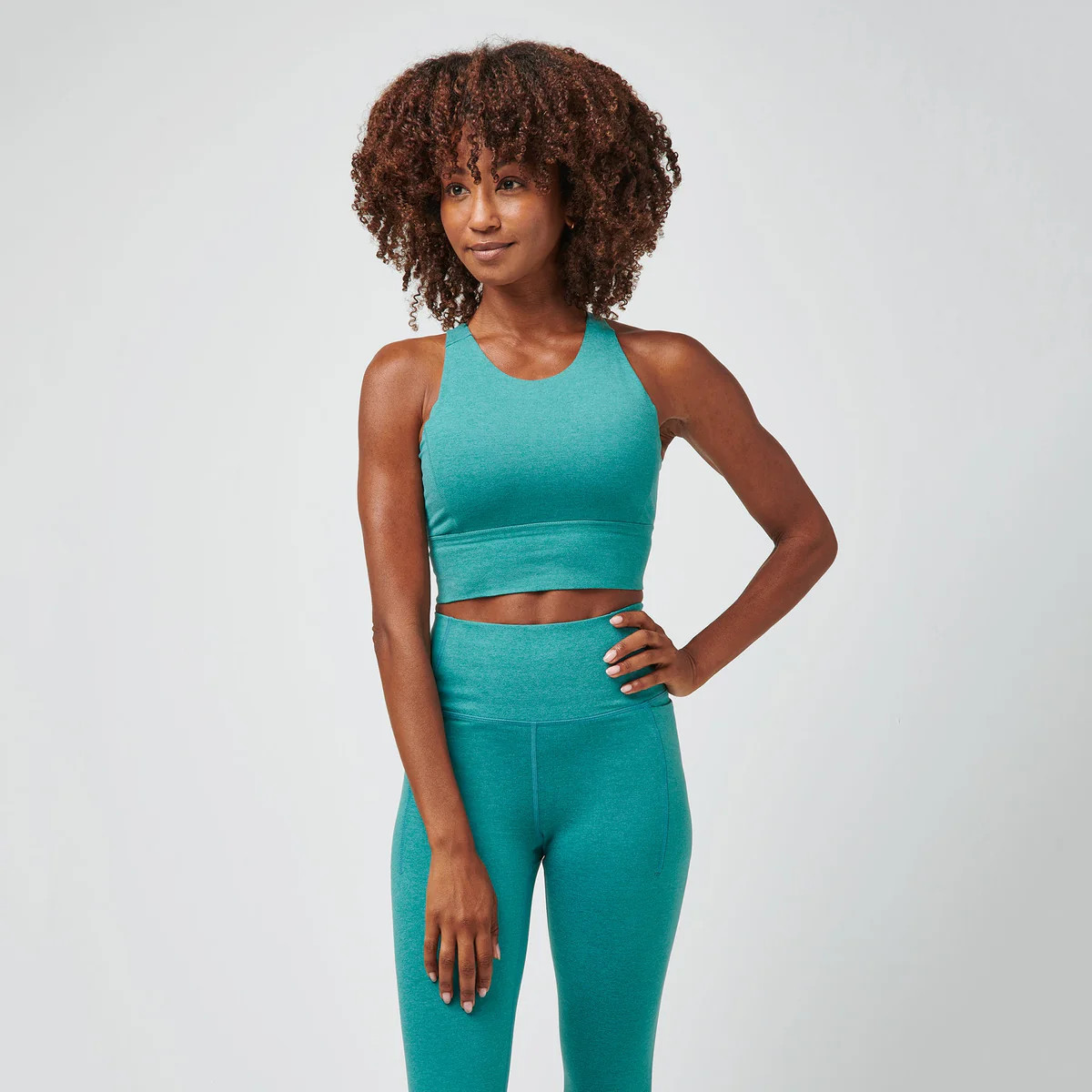 HIGH NECK POCKET LONG BRA | Greatness Wins