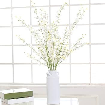 10 Pcs Artificial Orchid Flowers Silk Fake Dancing Lady Orchids Flowers with Long Stems for Tall ... | Amazon (US)