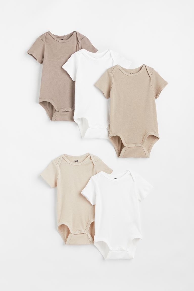 Conscious choiceKurzarmbodys aus weichem Bio-Baumwolljersey mit Druckknöpfen im Schritt.Stücke/... | H&M (DE, AT, CH, NL, FI)