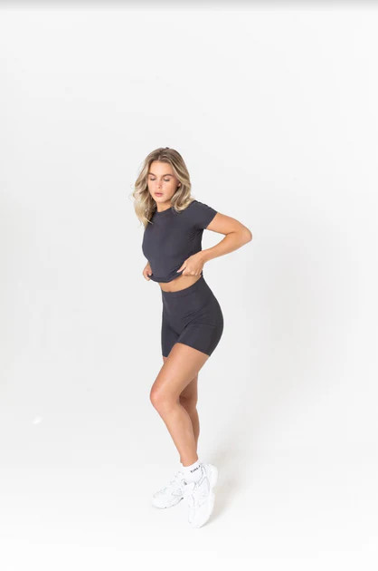 365 CYCLING SHORTS - OYSTER BLACK | TALA (UK)