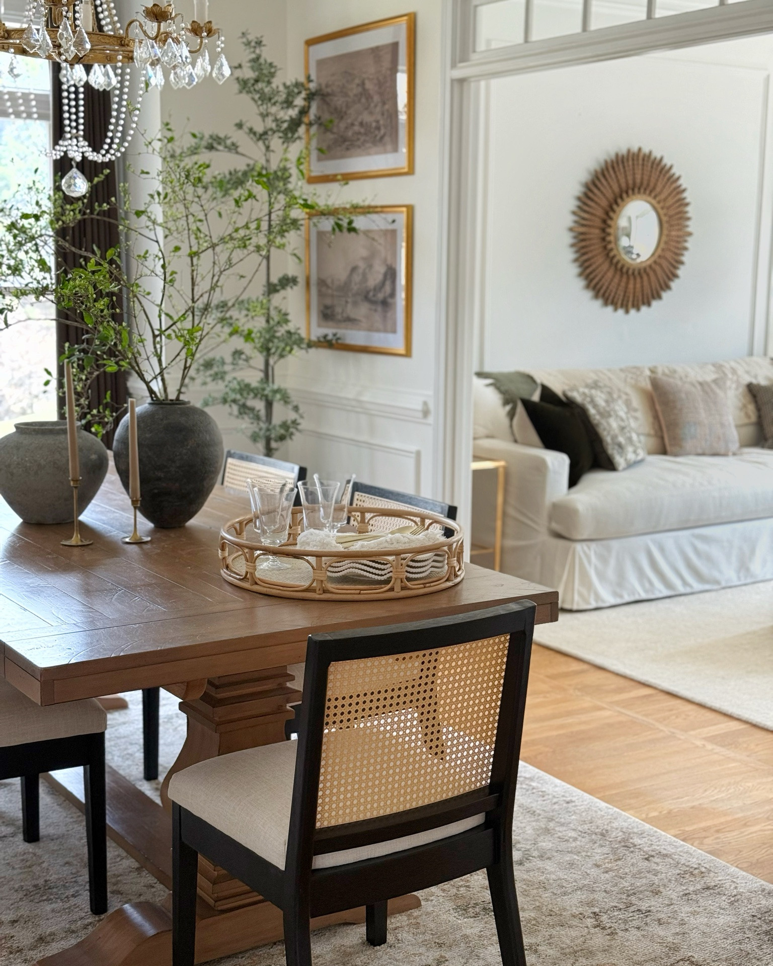 Remember when my dining room was baby blue?  As time went on, I was craving more earthy warm tones. How long until I change my mind again? Lol