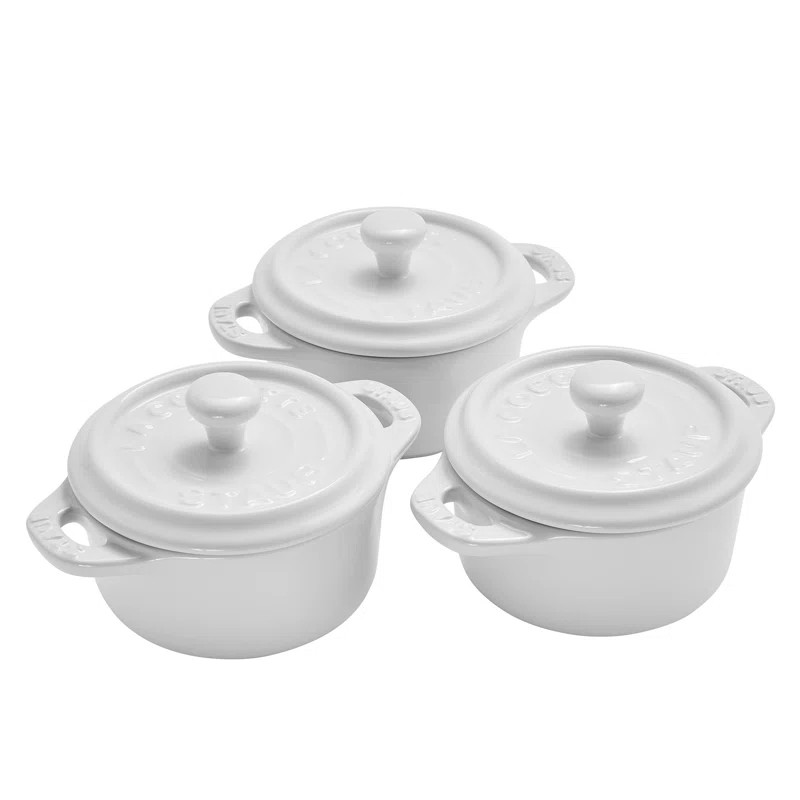 Staub Ceramics Mini Round Cocotte Set (Set of 3) | Wayfair North America