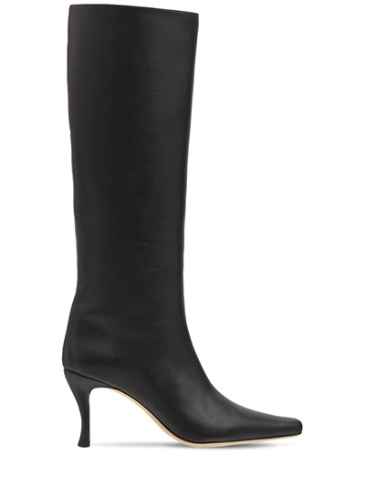 BY FAR - 80mm stevie 42 leather tall boots - Black | Luisaviaroma | Luisaviaroma