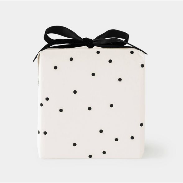 Cream and Black Scattered Dot Gift Wrap - Sugar Paper™ | Target