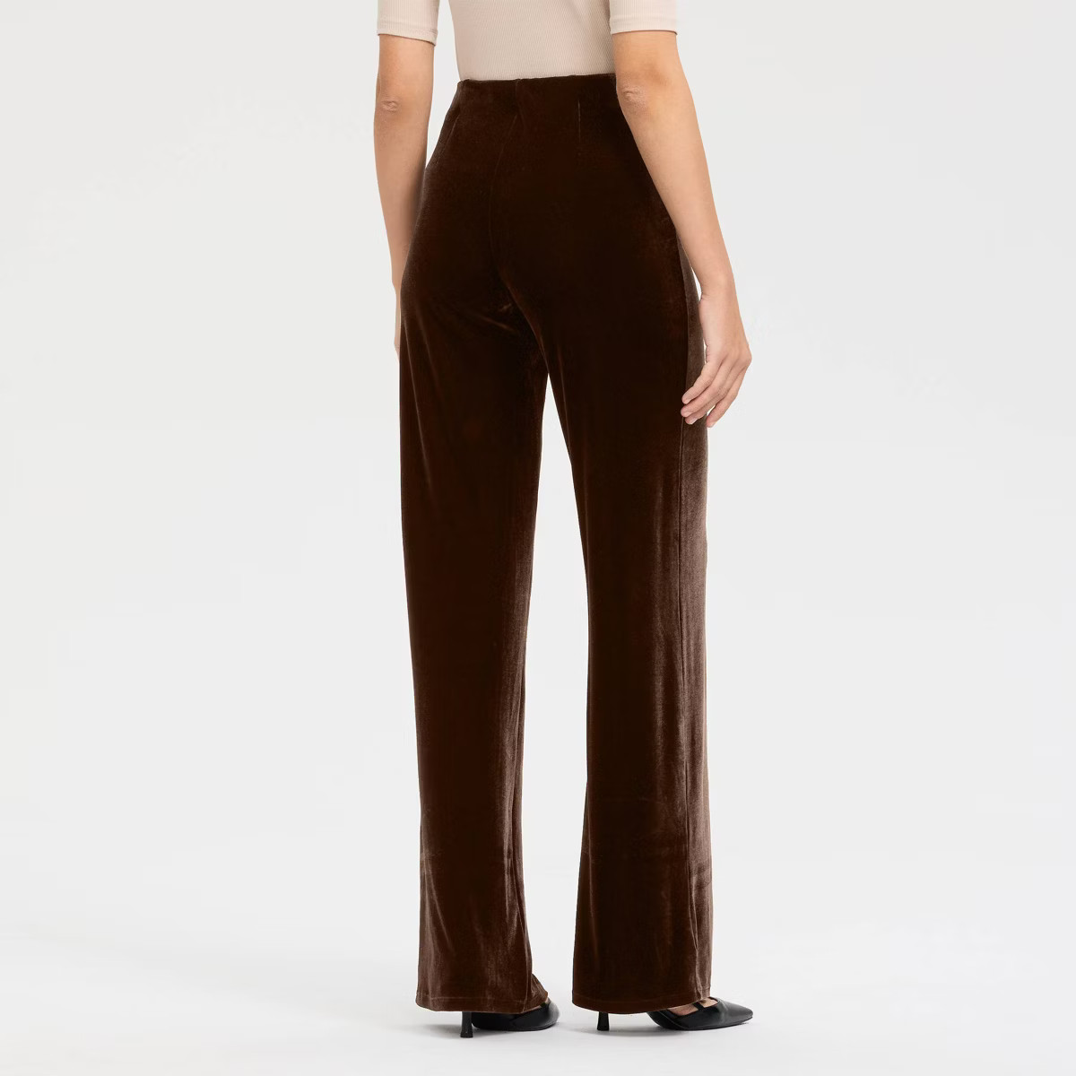 Women's High-Rise Wide Leg Velvet Pull-On Pants - A New Day™ | Target