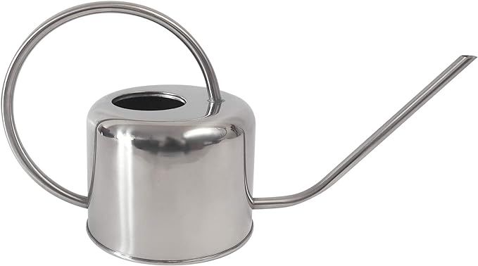 JOCO Home Small Watering Can Indoor Outdoor Metal Silver Water Plants Mini Watering Device Plant ... | Amazon (US)