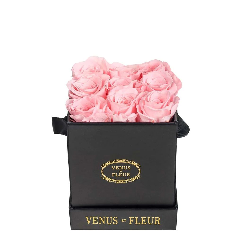 Le Mini Square - Black Classic with Eternity Roses | Venus ET Fleur