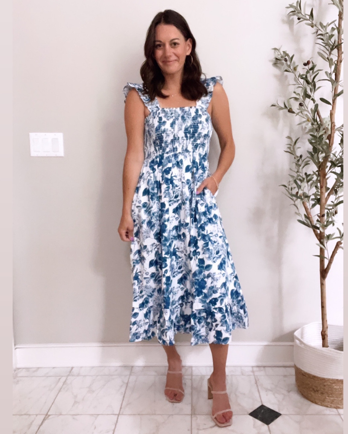 Amazon dress runs true to size - I’m wearing a small.  Gorgeous blue floral print with smocked top, midi length and pockets! Perfect dress for graduations or wedding guest dress! 



#LTKFind #LTKstyletip #LTKwedding