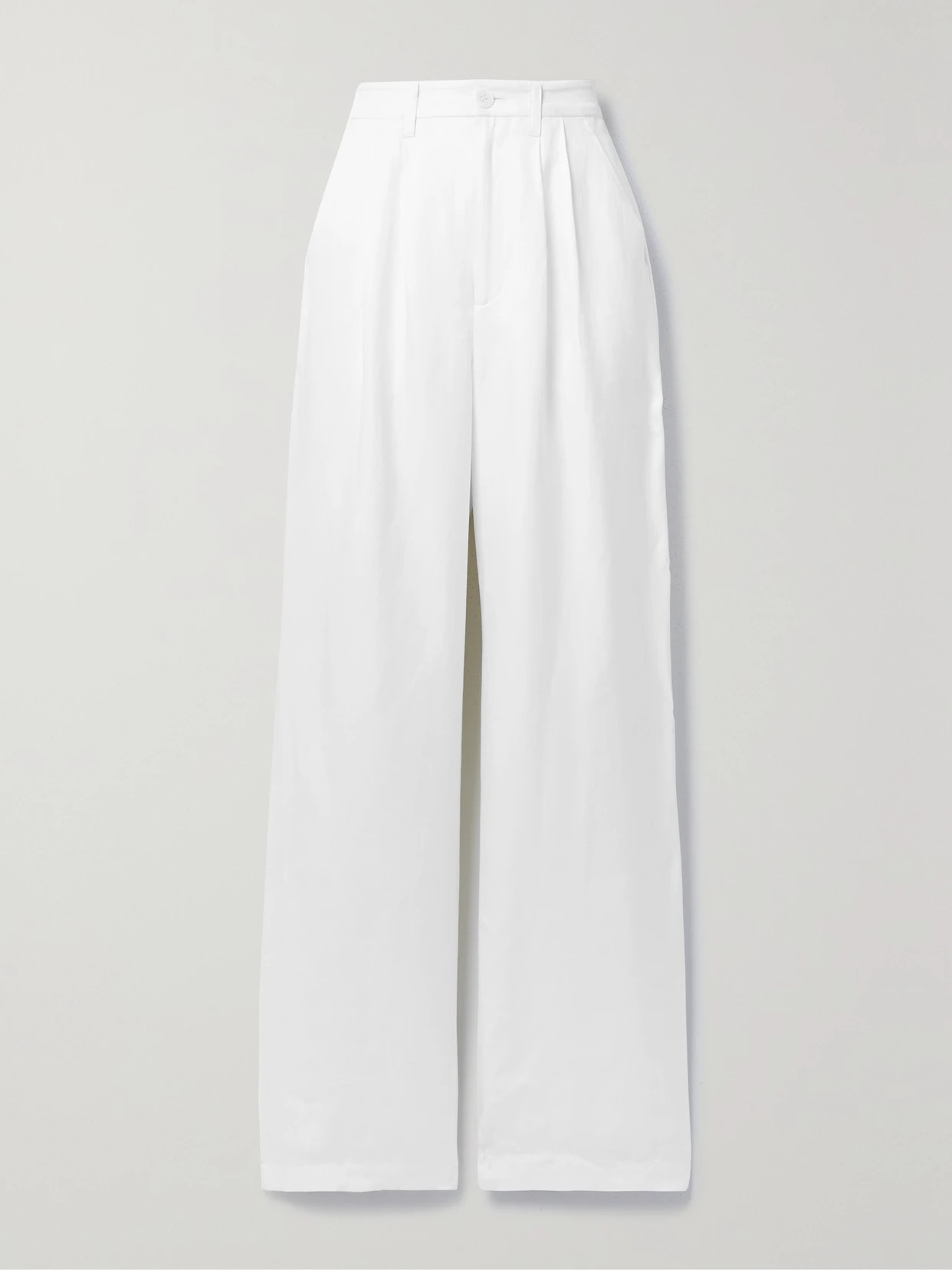 Anine Bing - Carrie Twill Straight-leg Pants - White | NET-A-PORTER (US)