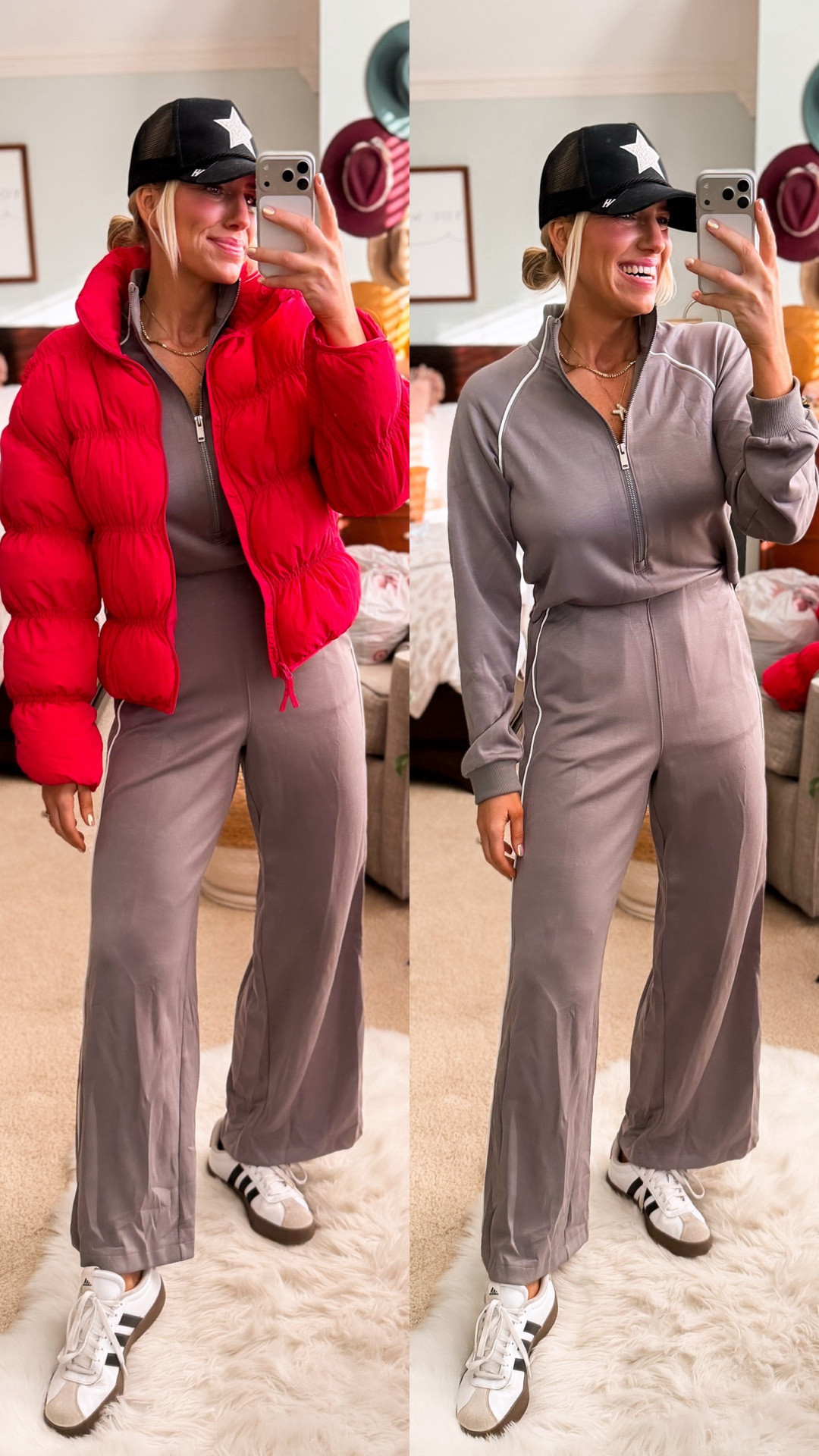 What I wore to watch my kiddo get an award at school 🏫 
Spanx look for less jumpsuit on Amazon
Opens in back so you don’t have to get undressed to go 🚽 
Runs tts however size up if over 5’6
(Runs short IMO) at 5’7
Comes in tons of colors and other iterations 

#LTKFindsUnder50 #LTKOver40 #LTKSaleAlert