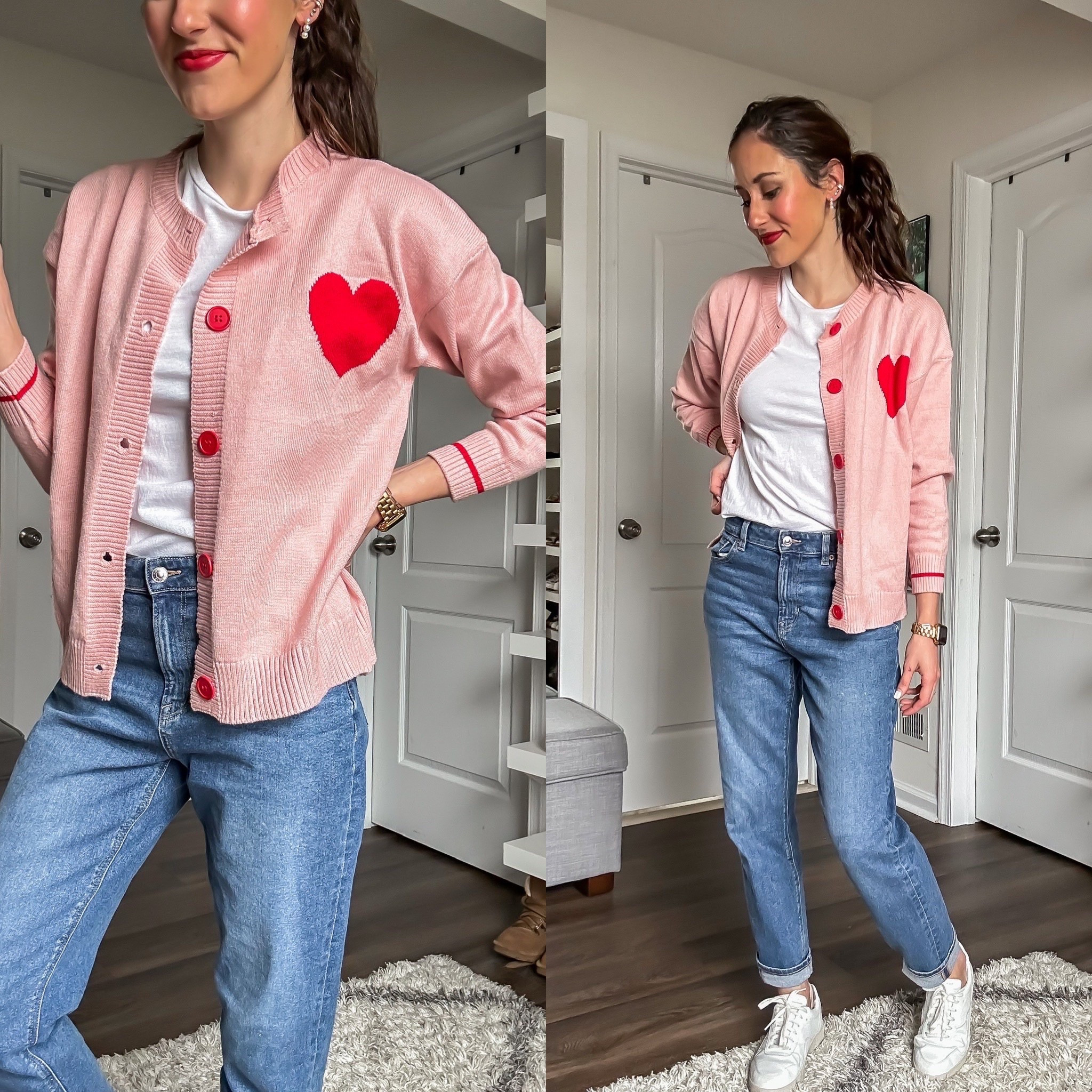 Valentine’s Day outfit with heart patch cardigan from Amazon 

#LTKFindsUnder50 #LTKSeasonal