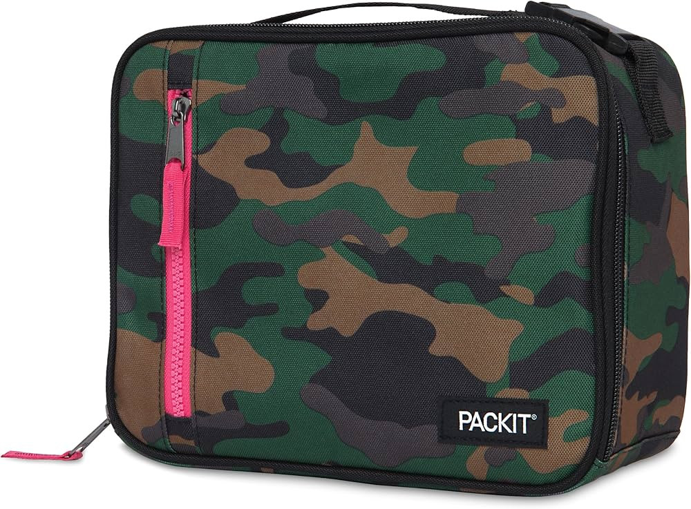 PackIt Freezable Classic Lunch Box, Camo Hot Pink, Built with EcoFreeze Technology, Collapsible, ... | Amazon (US)