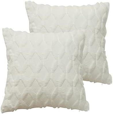 F.Y.Dreams Throw Pillow Covers 16x16,Farmhouse Decorative Boho Throw Pillow Cases,Velvet Soft Plu... | Amazon (US)