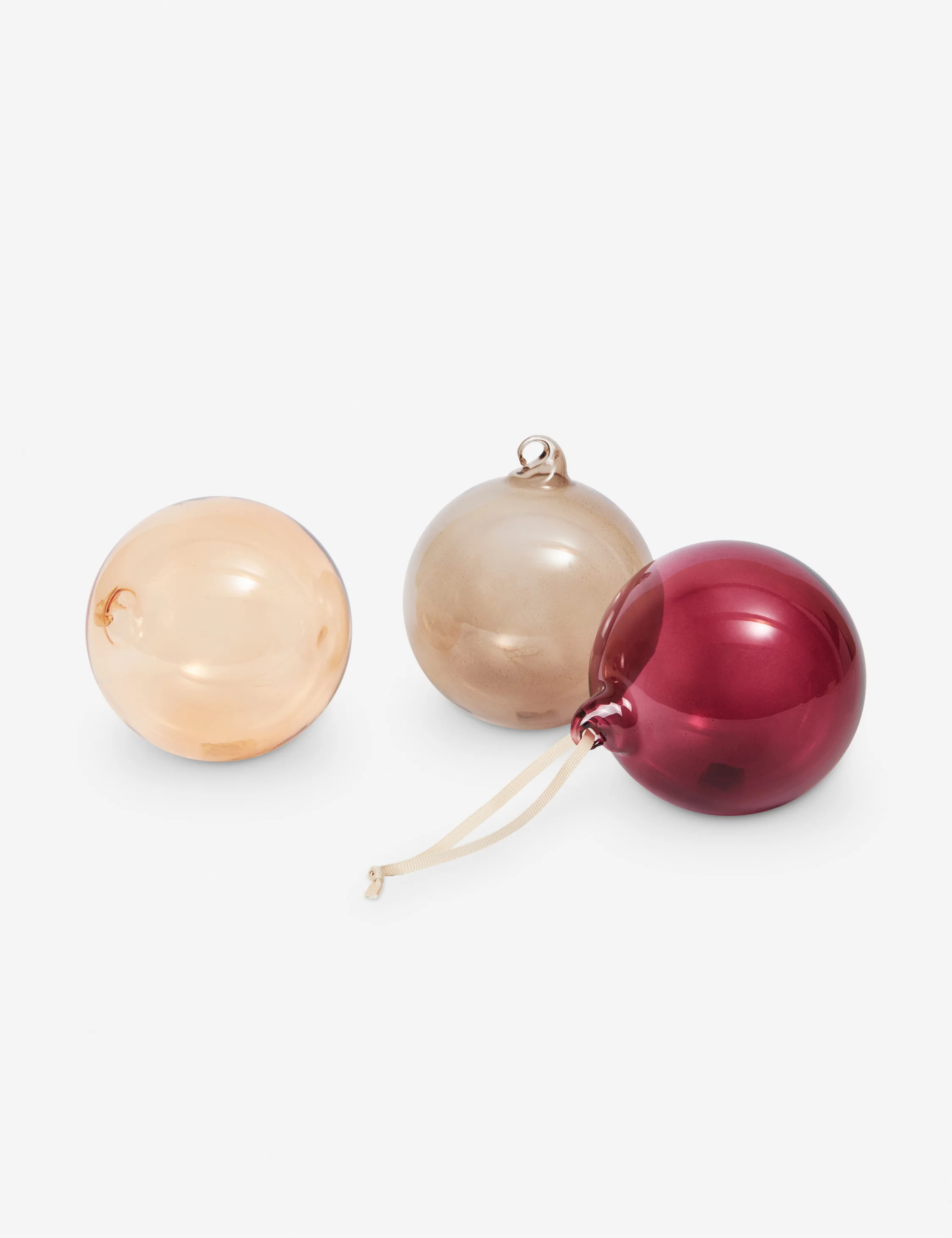 Glass Baubles (Set of 3) by Ferm Living | Lulu and Georgia 