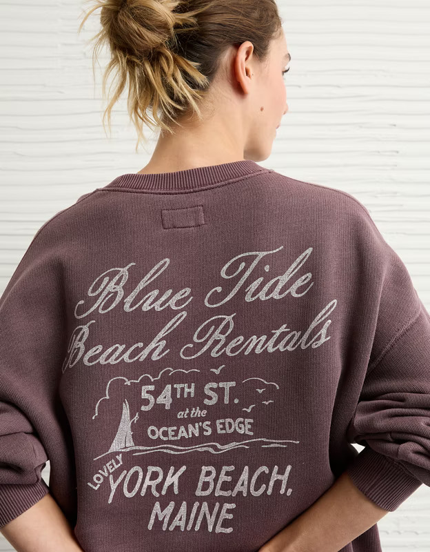 AE Relaxed Fit Destination Graphic Sweatshirt | American Eagle Outfitters (US & CA)