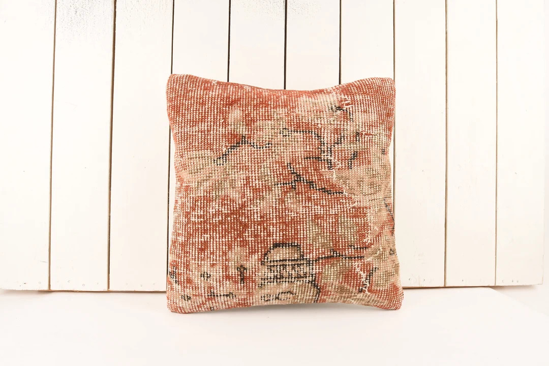 Home Decor Turkish Kilim Pillow Vintage Kilim Pillow 16x16 - Etsy | Etsy (US)