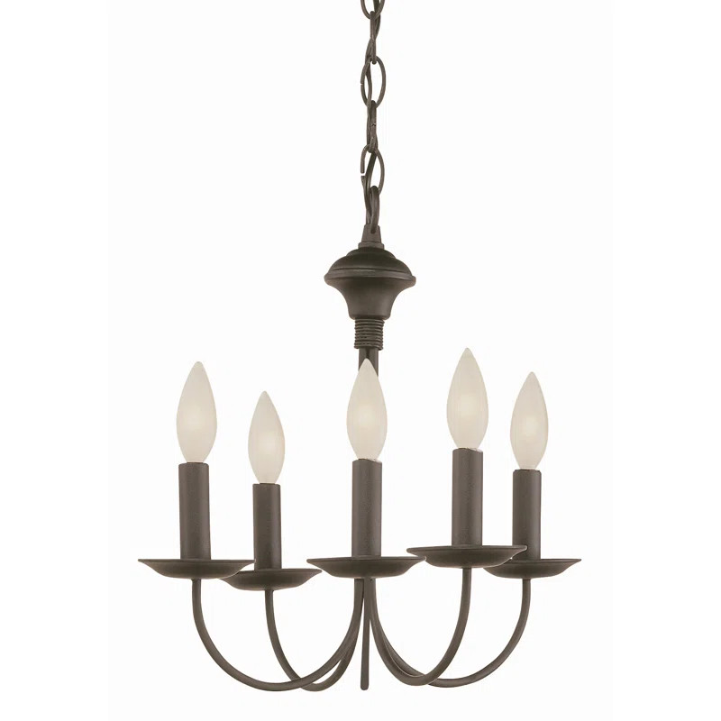 Rubbed Oil Bronze Shaylee 5-Light Candle Style Classic / Traditional Chandelier | Wayfair North America