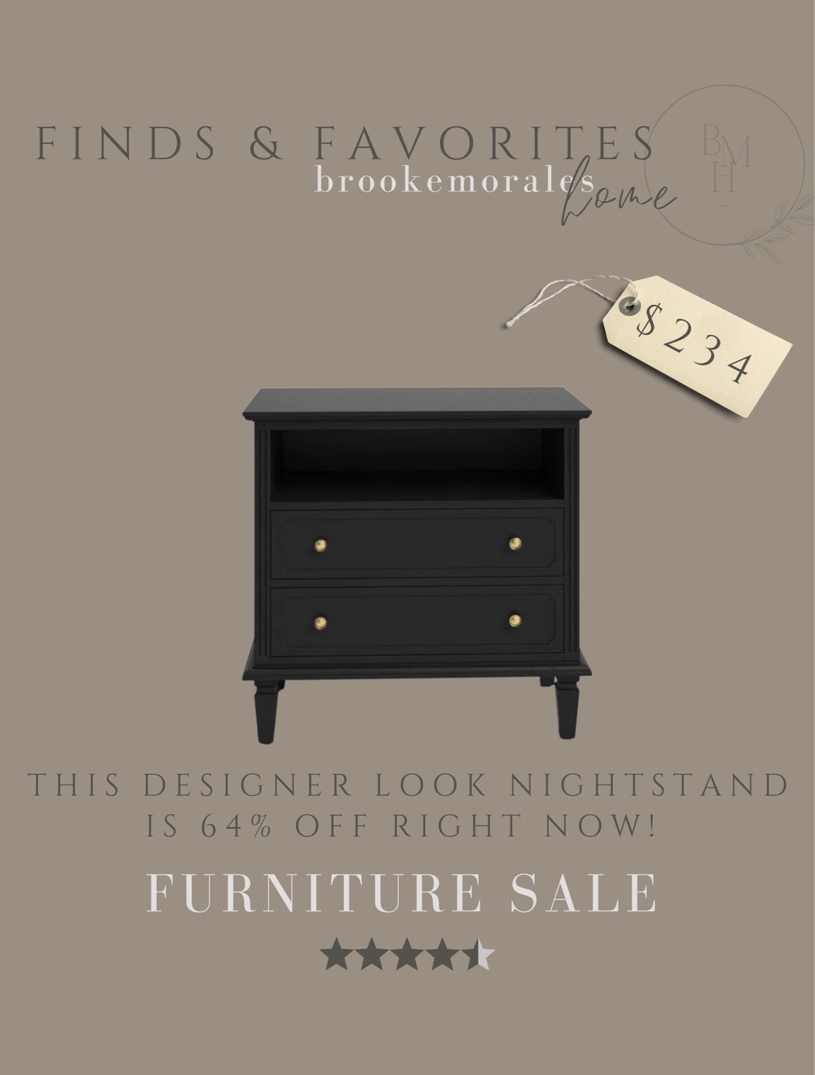 This gorgeous designer look nightstand is only $234! 🚨🚨🚨

#LTKhome #LTKstyletip #LTKsalealert