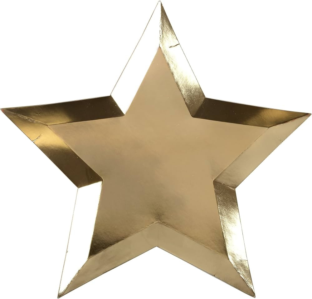 Meri Meri Gold Foil Star Plates | Amazon (US)