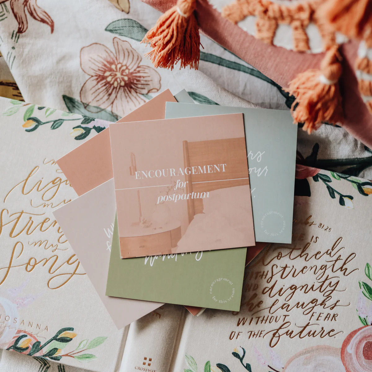 Encouragement for Postpartum Verse Card Set | The Daily Grace Co.