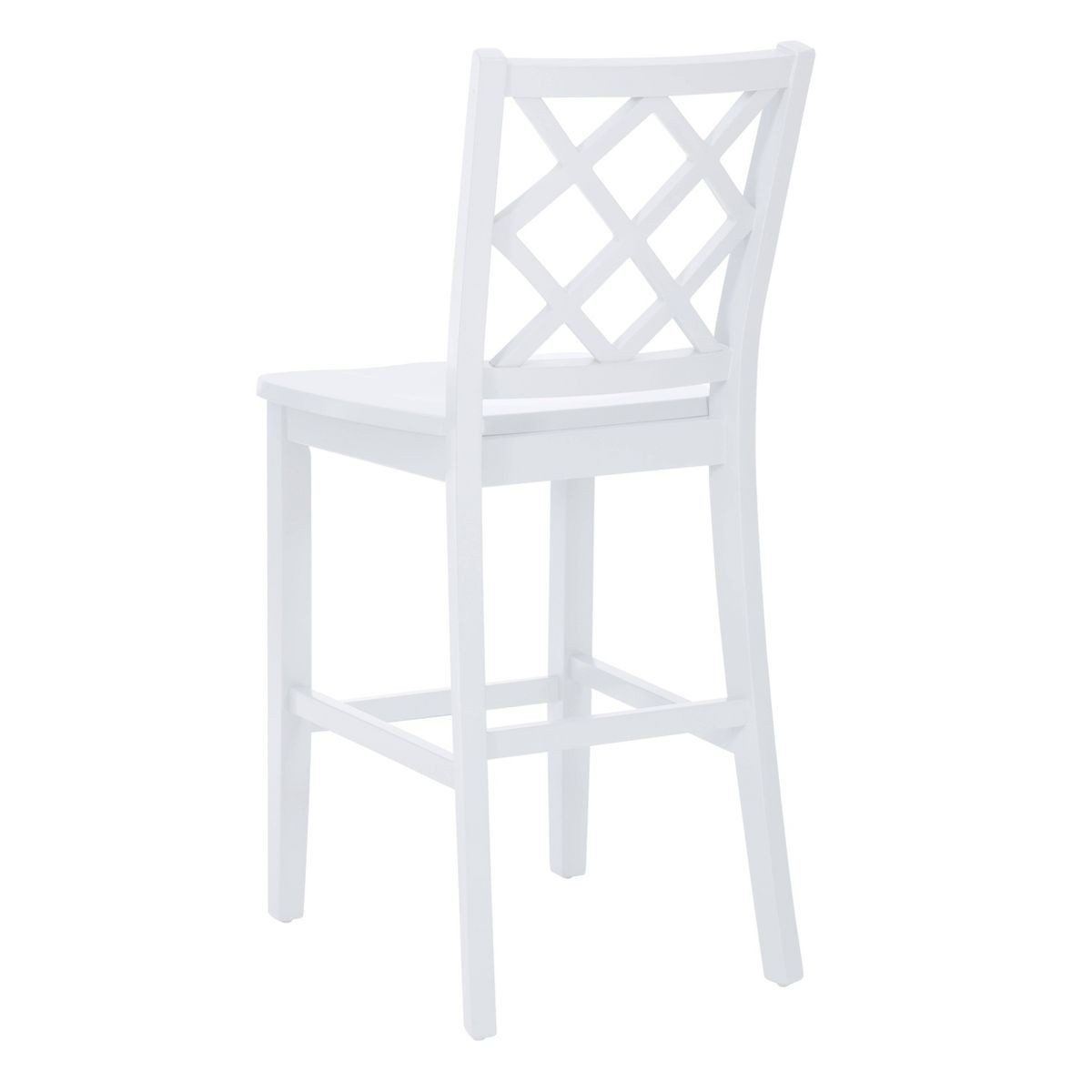25.25" Shelby X-Back Farmhouse Counter Stool White Finished Wood - Powell: Solid Acacia & Rubberw... | Target