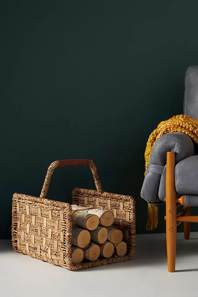 Cece Log Holder Basket | Anthropologie (US)