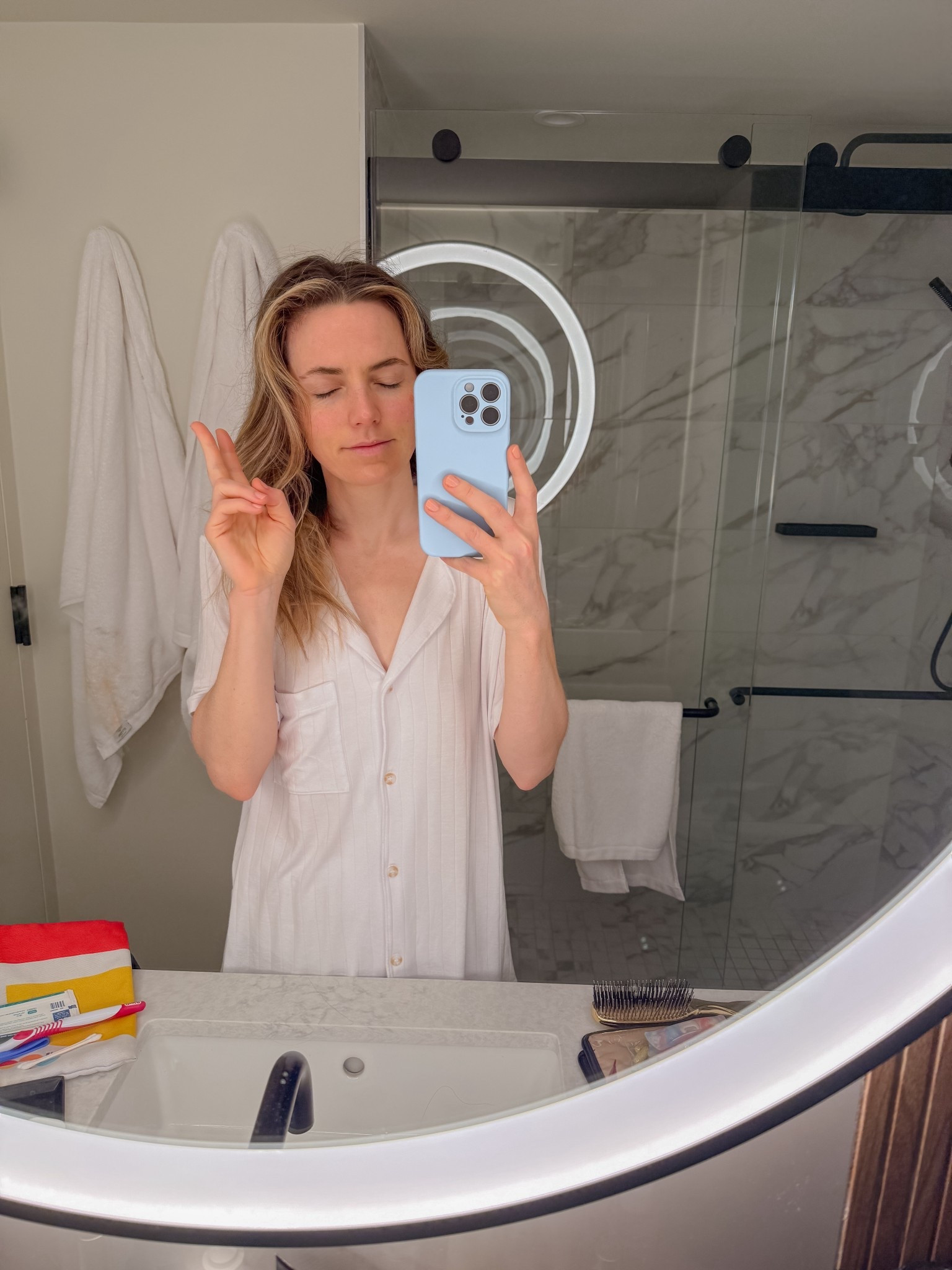 these are the comfiest pajamas!! 🤍 I’ve been living in them at home and always pack them when I travel. The fabric is soft, lightweight, and breathable - they’re perfect for cozy nights or lounging in a hotel room after a long day.
    •  I’m wearing a size small
    •super soft fabric that feels luxe but lightweight
    • Perfect for sleep, lounging, or travel nights
Linked the set here so you can shop it 💤

#cozypajamas #softpajamas #pjs #comfypjs #pajamas


#LTKTravel #LTKParties #LTKHome