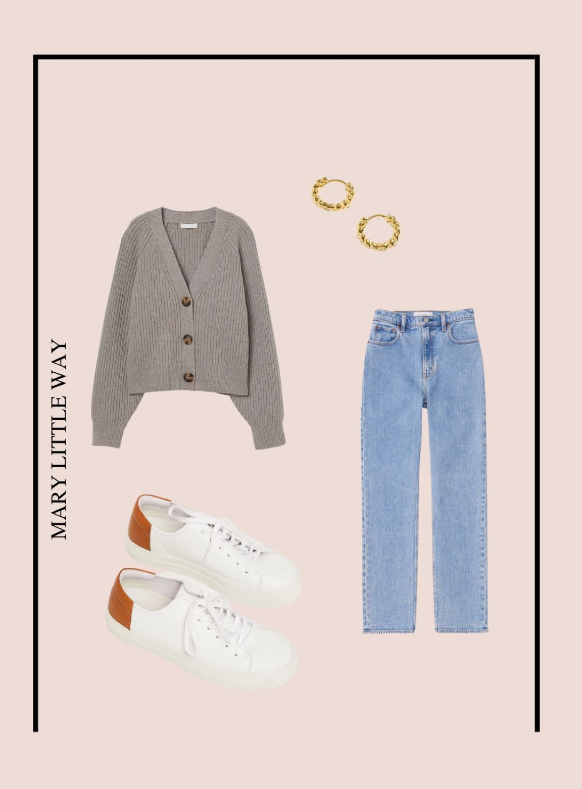 Slow Fashion Pinterest Outfit Inspiration: Tan Cardigan, High Waist Ankle Jeans, and White Sneakers

#LTKSeasonal #LTKstyletip #LTKshoecrush