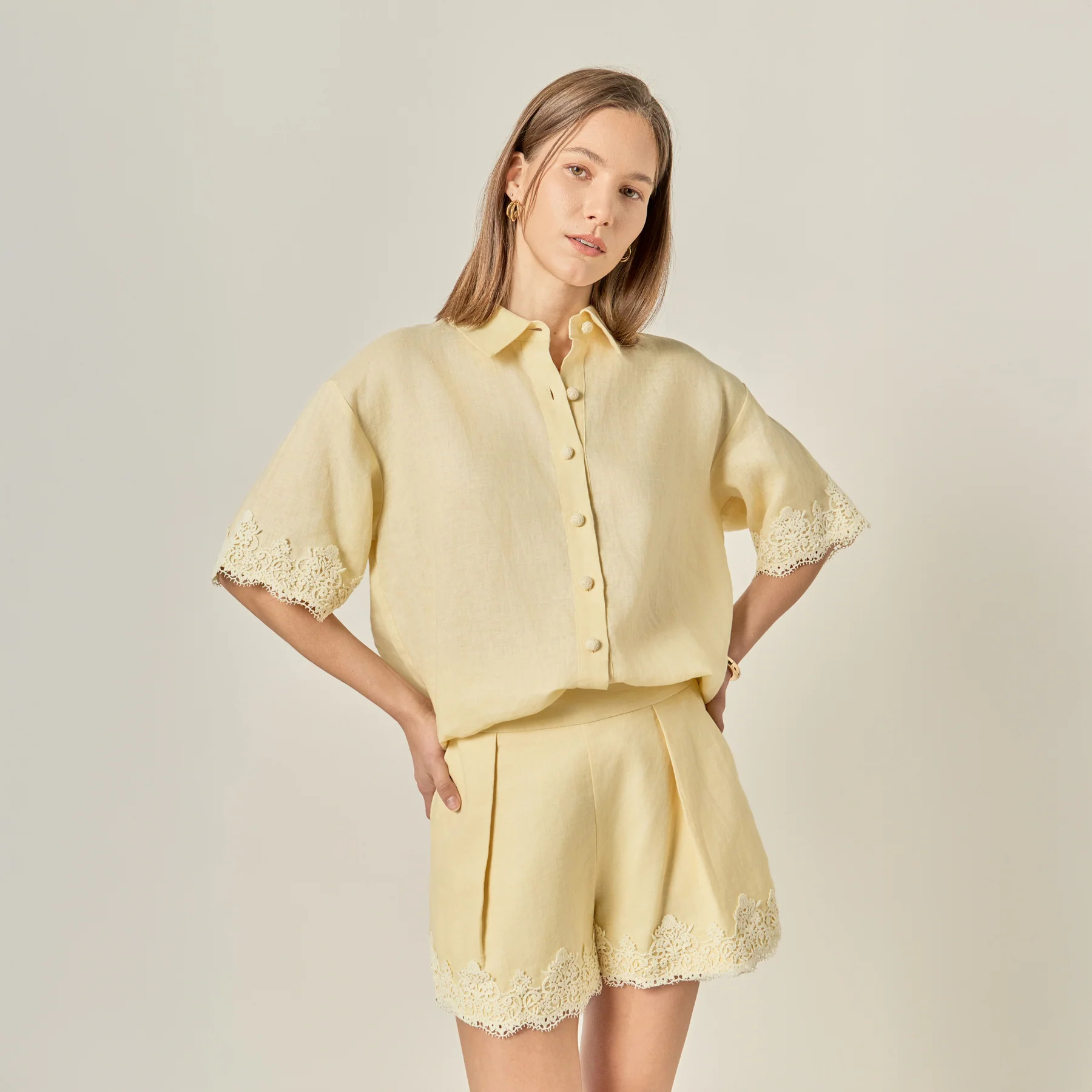 Linen Lace Shirt | English Factory