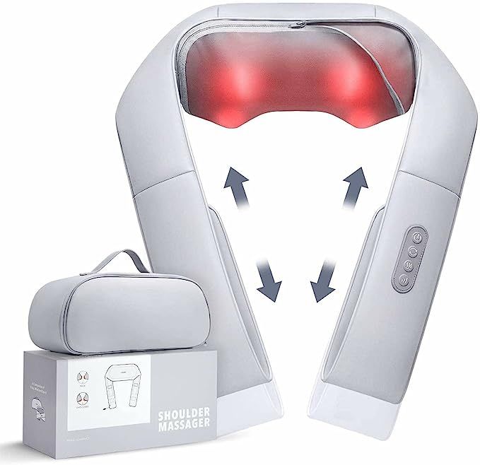 Shiatsu Back Massager, Neck Massager with Adjustable Heat and Straps, Deep Tissue Kneading for Sh... | Amazon (US)