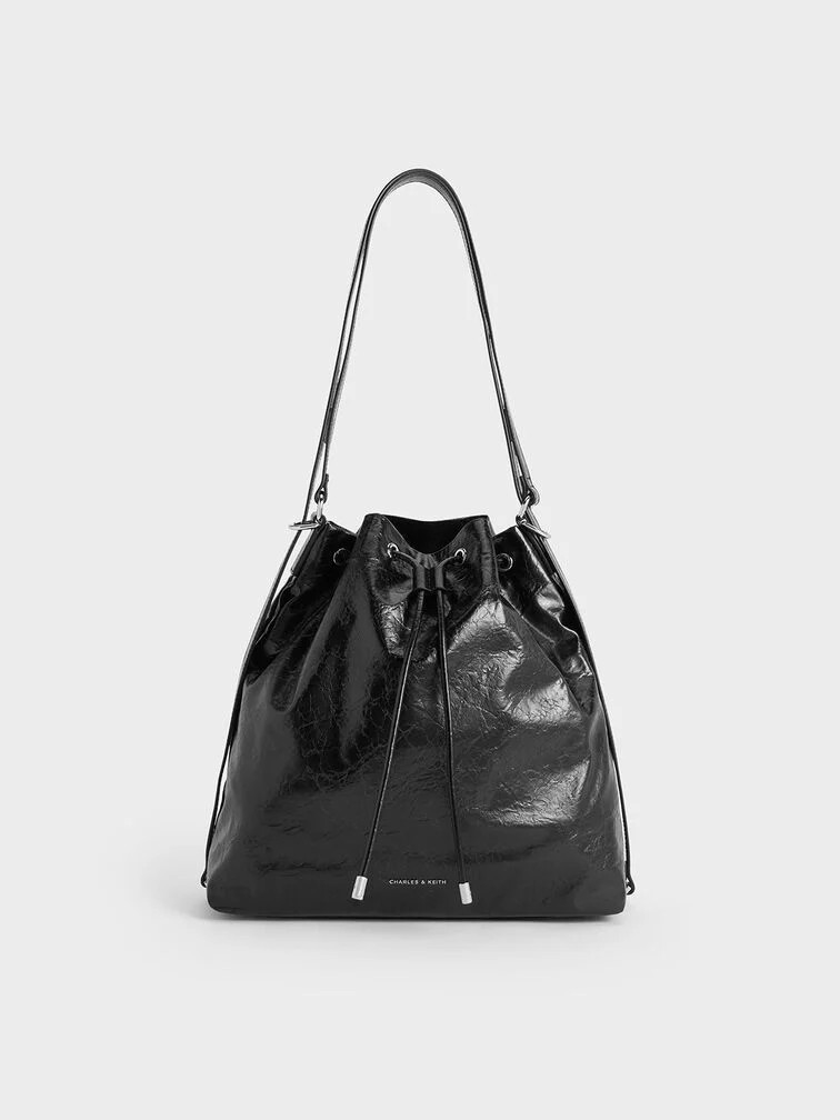 Neva Two-Way Bucket Bag - Noir | Charles & Keith UK