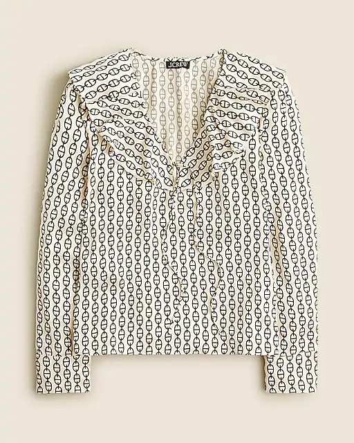 Goldie top in chain-print satin | J. Crew US