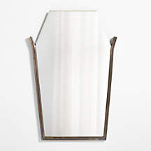 Peutre Antique Brass Wall Mirror by Jeremiah Brent | Crate & Barrel | Crate & Barrel