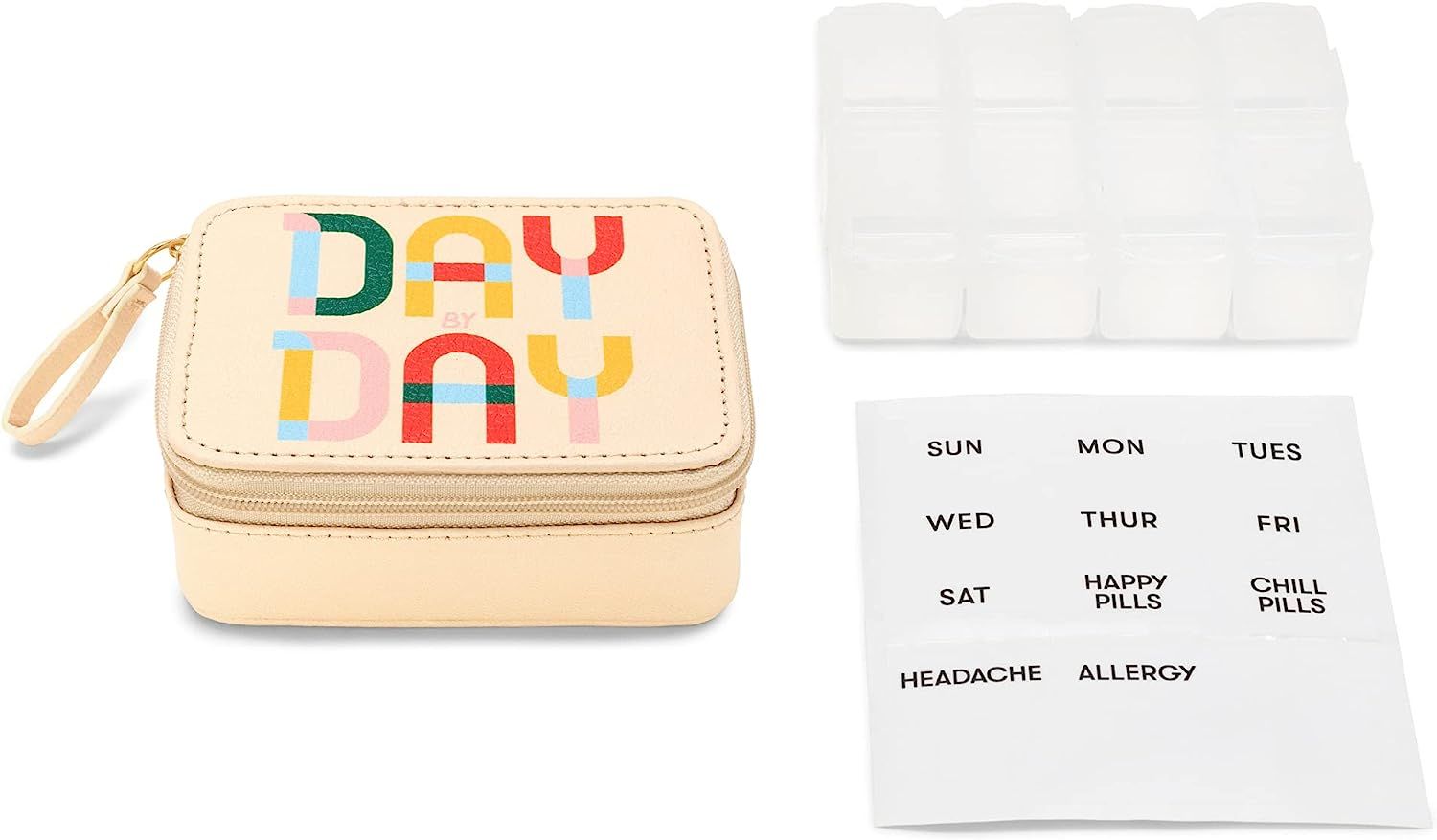 ban.do Getaway Pill Case Zip Pouch, Travel Medicine Organizer with 8 Pill Box Compartments (Day b... | Amazon (US)