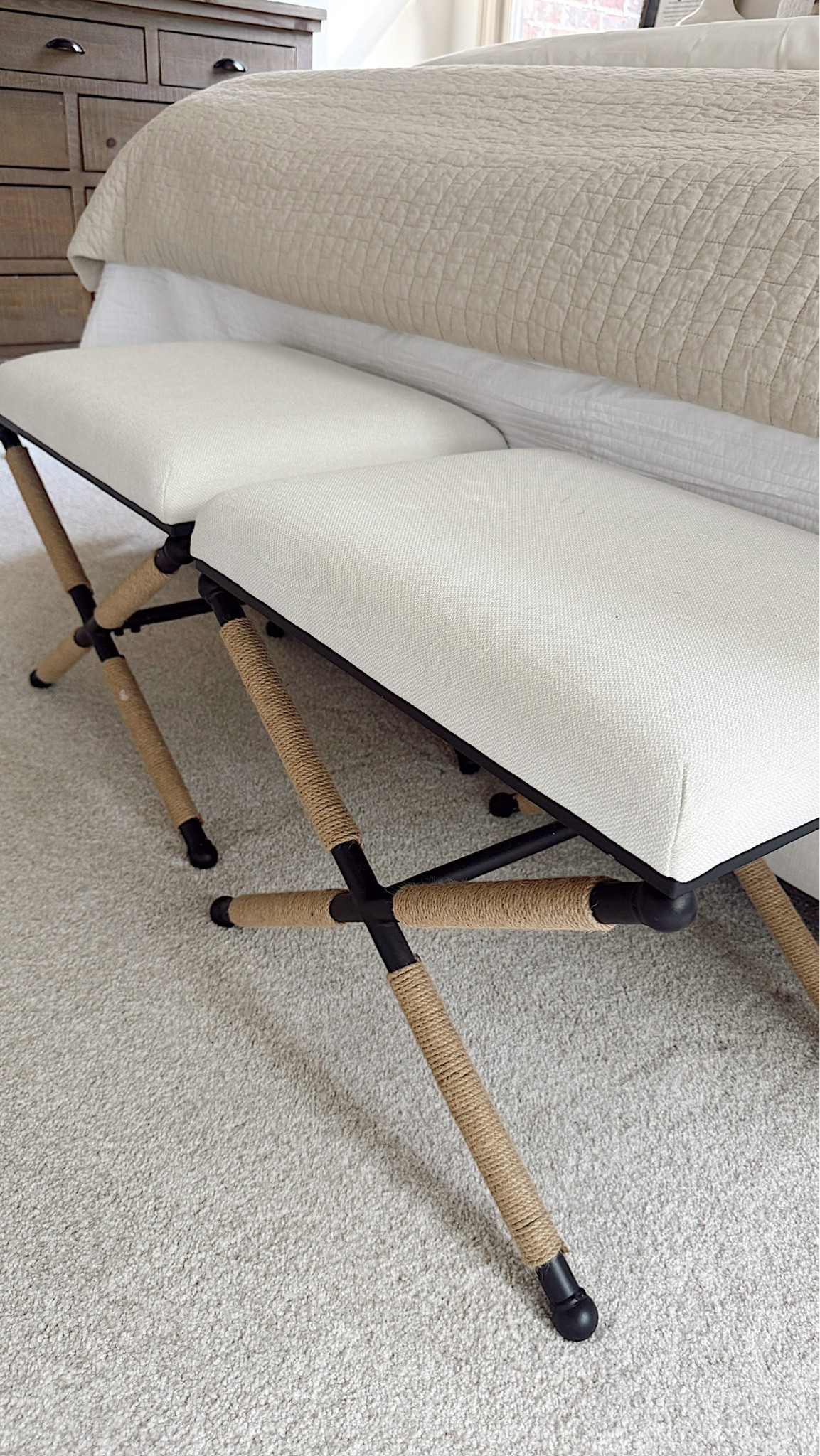A home favorite I’ve had for years!
I’ve had these ottomans for years and years and still love them! They instantly dress up a space, and I have them at the end of our bed. Such a classic piece that I never get tired of!

#LTKHome #LTKdayinmylife #LTKmomlife