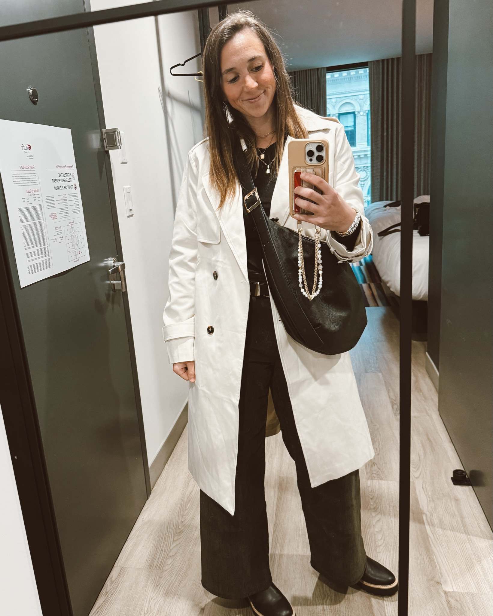 Rainy weekend in New York City! This coat was PERFECT. To look both out together and walk miles through the rain. 

Didn’t regret my new bag choice either! Black leather with gold accents. Big enough to fit an umbrella and water bottle but not overwhelmingly big. 

#LTKStyleTip #LTKFindsUnder50 #LTKWorkwear