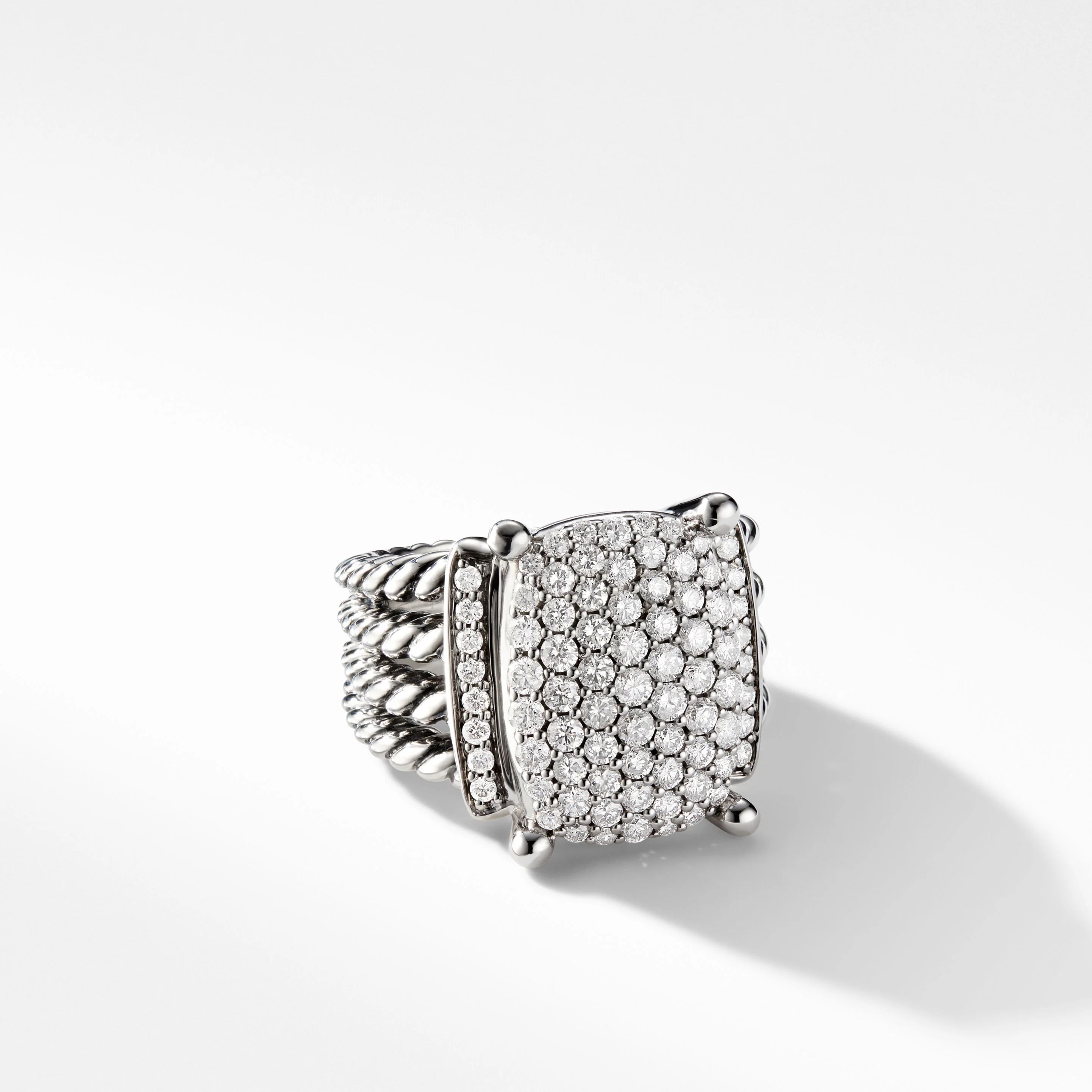 Wheaton® Ring in Sterling Silver with Pavé Diamonds | David Yurman