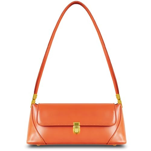 cuiab Women's Handbag, Orange Shoulder Bag, Vintage Style, Small Capacity, Perfect for Daily Commuting | Amazon (US)