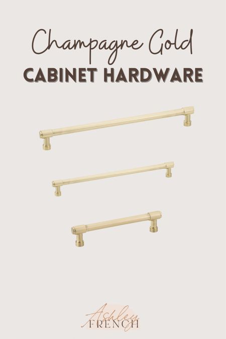 Champagne gold kitchen cabinet hardware pulls  

#LTKhome