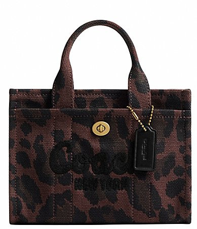 COACH Leopard Print Cargo Handle Tote Bag 20 - Dark Leopard | Dillard's