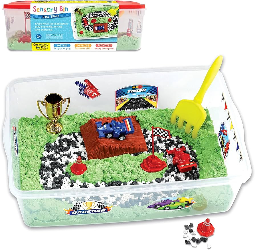 Creativity for Kids Sensory Bin: Race Track - Toddler Toys for Kids Ages 3-4+ Pretend Play, Senso... | Amazon (US)