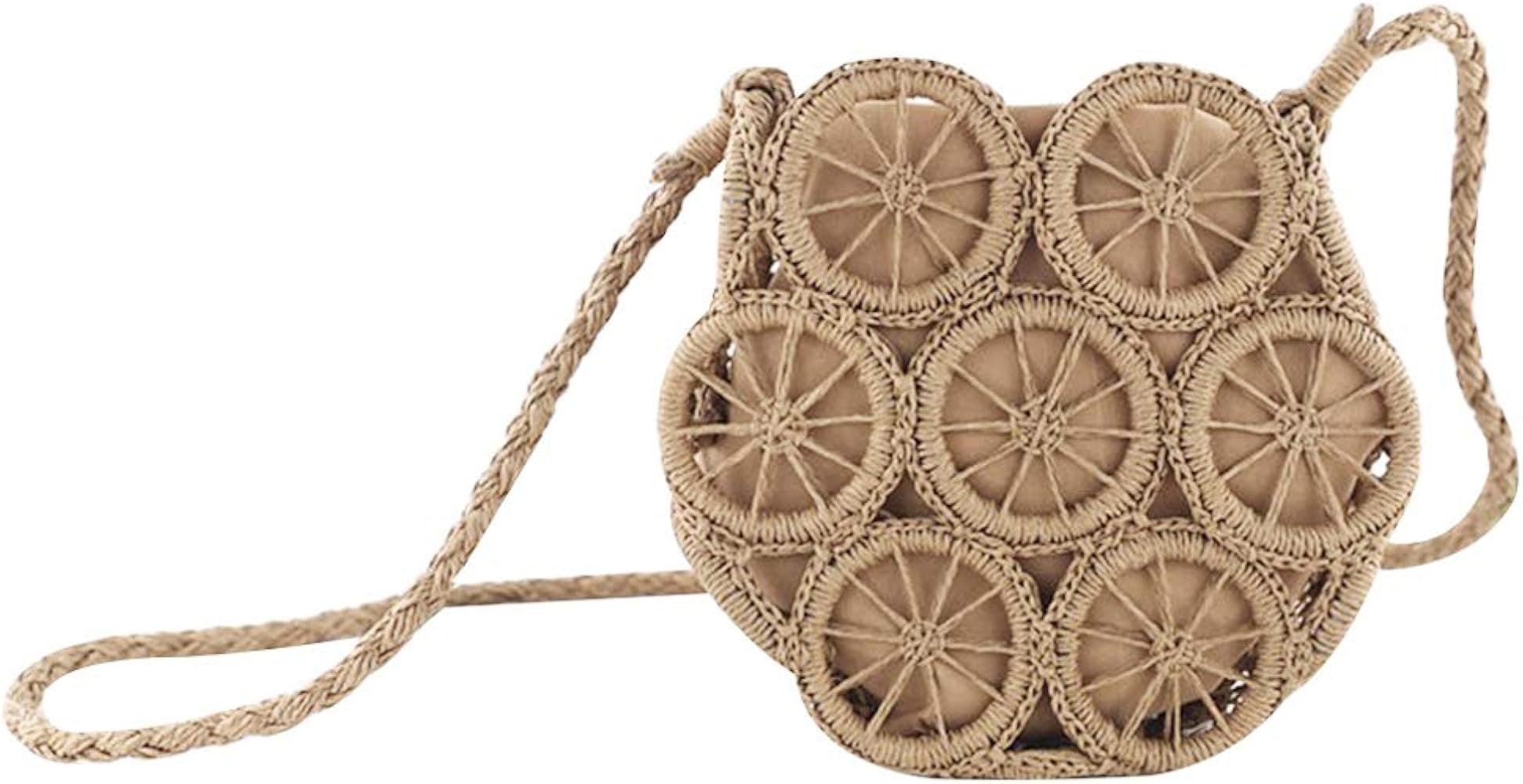 Van Caro Women’s Cotton Crochet Tassel Shoulder Purse Bohemian Messenger Bag | Amazon (US)