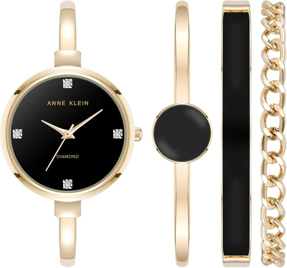 Anne Klein Women's Bangle Watch and Bracelet Set | Amazon (US)