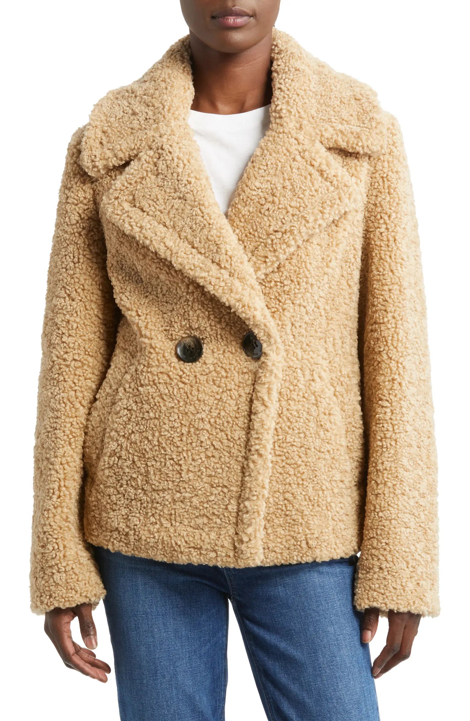 Double Breasted Teddy Coat | Nordstrom