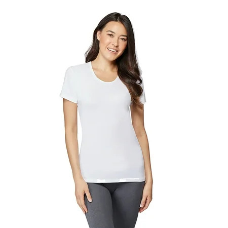 32 Degrees Women s Cool Fitted T-Shirt - White - XX-Large | Walmart (US)