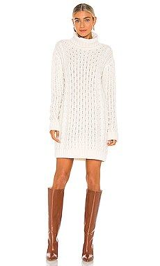 525 Cable Turtleneck Dress in Chalk from Revolve.com | Revolve Clothing (Global)