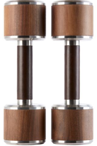 Brown & Silver Mai Dumbbell Set, 10 lb / 4.5 kg | SSENSE